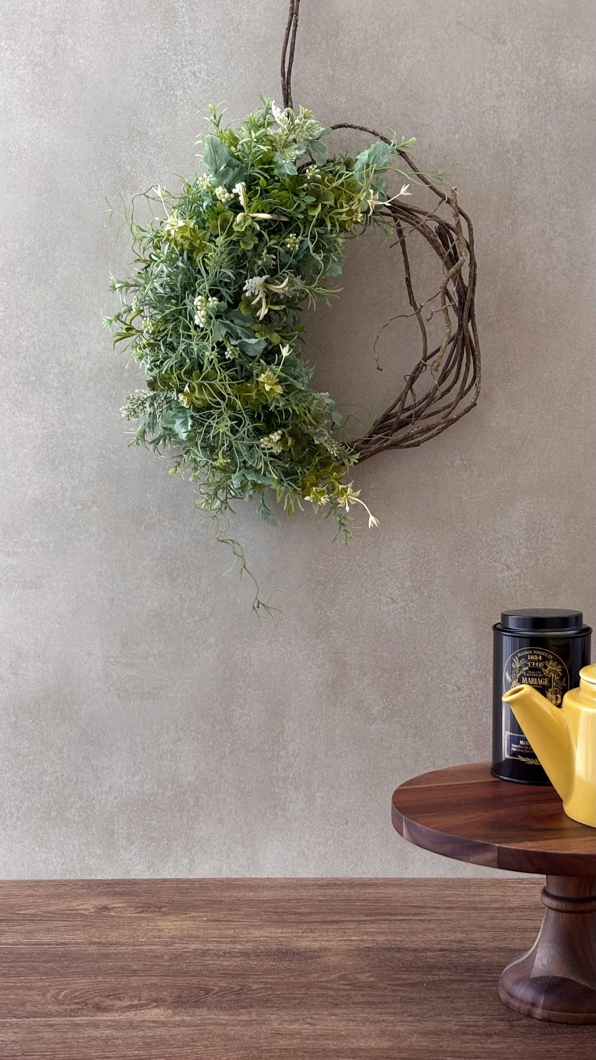 幸せのかたち｜四つ葉を忍ばせたグリーンリース | 3枚目